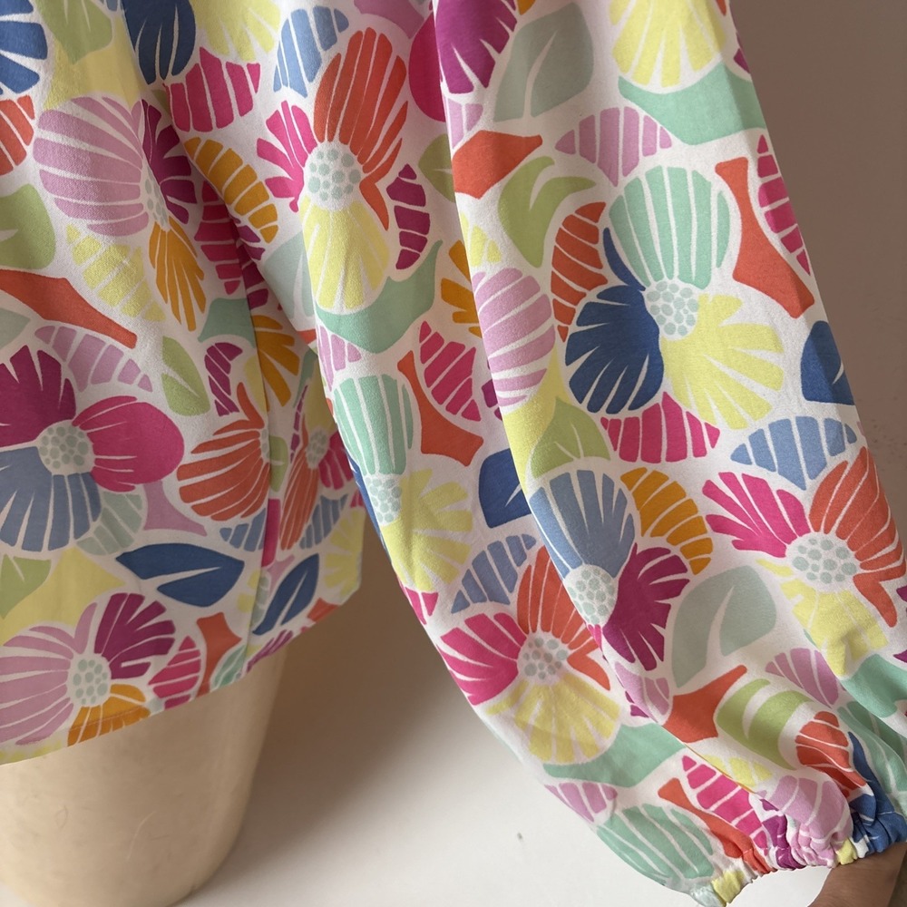Michelle McDowell Vivey Top Womens L "Oh Hello There Pink" colorful bright bold - Picture 5 of 11
